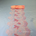 Merah Muda Jahit Bordir Lebar Lace trim